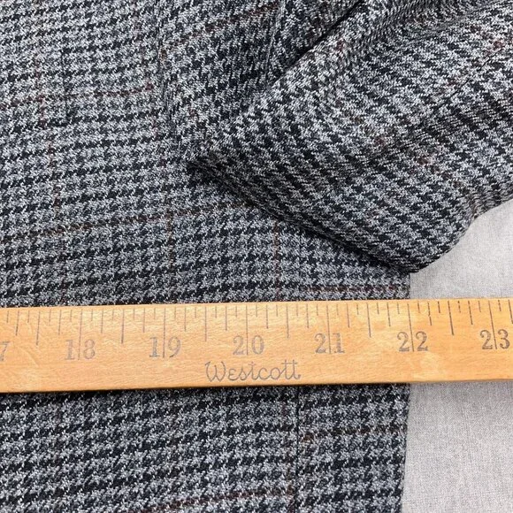 Chaps Blazer Men‎ 42L Black Gray Houndstooth Lambswool Classic Career Jacket NWT